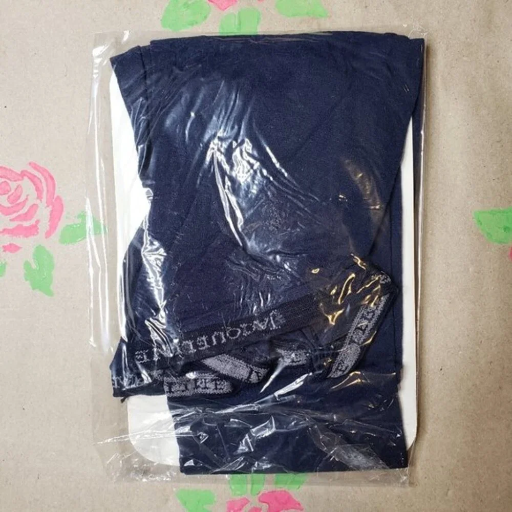 JACQUELINE FERRAR COTTON PANTYHOSE NAVY SIZE AVERAGE